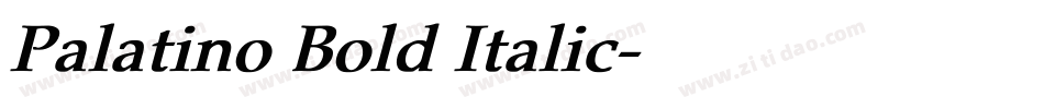 Palatino Bold Italic字体转换